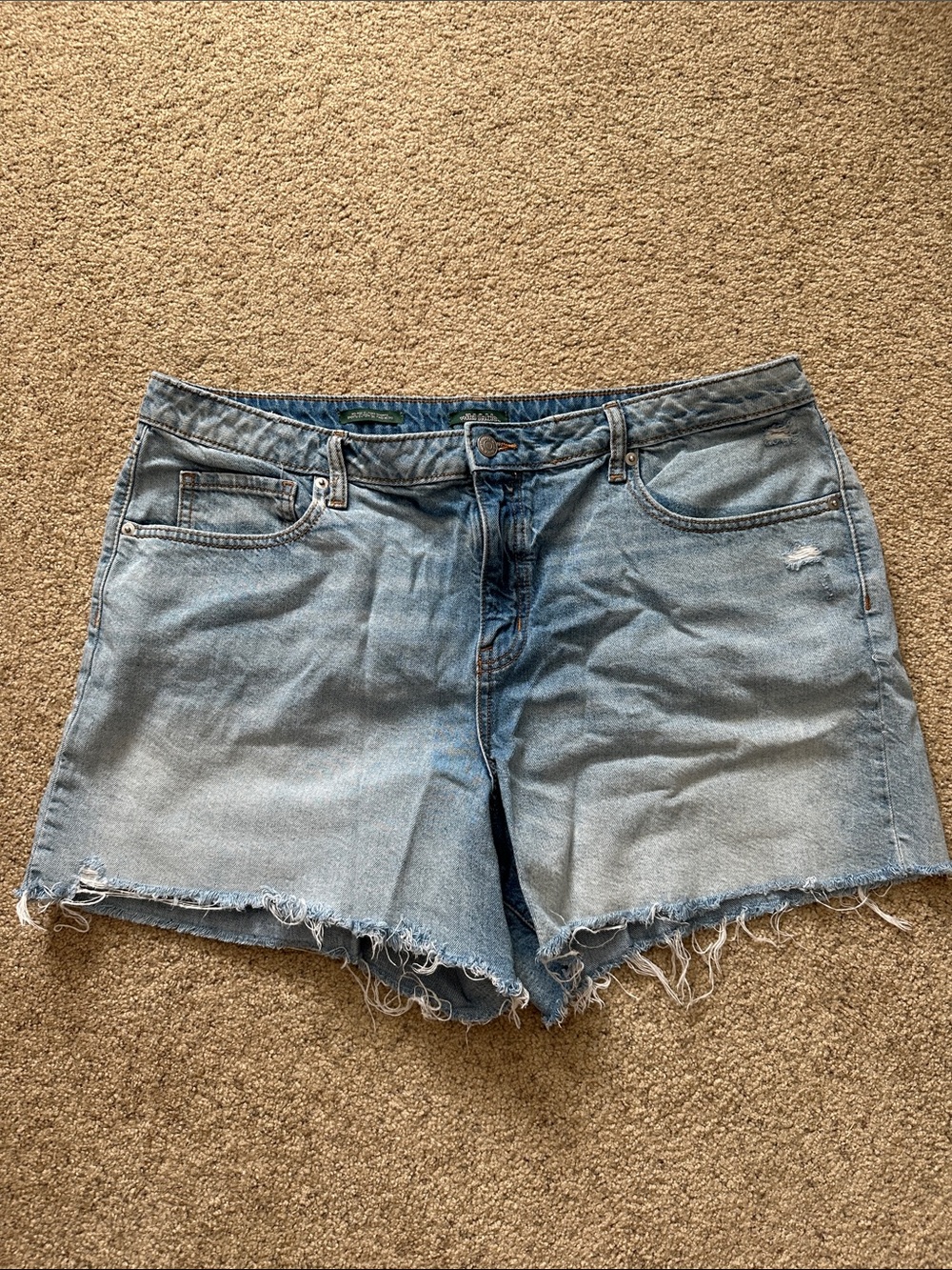 wild fable Pale Blue Frayed Hem Denim Shorts